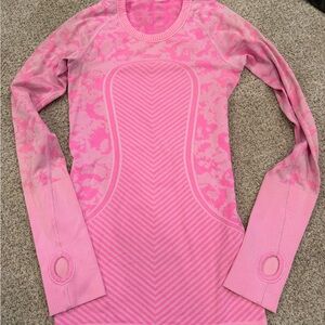 lululemon athletica Pink Patterned Long Sleeve Top